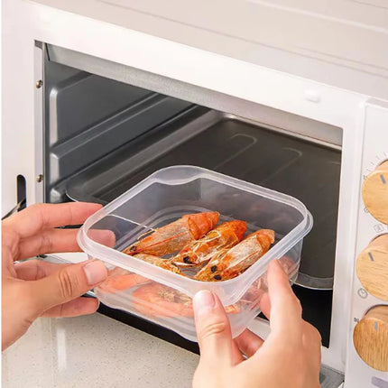 Transparent Plastic Preservation Box With Lid Refrigerator Crisper Food Containers Microwave Oven Safe Seal Food Storage Box