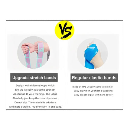 Resistance Band Yoga Auxiliary Stretching Belt Adult Latin Training Elastic Bands Beginner Pilates Dance Loop Fitness Tension