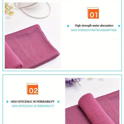 Sport Towel with Mini Silicon Gel Set Portable Cold Towel Fitness Sport GYM Running Outdoor Quick Dry Cool Towel 1-100 pcs