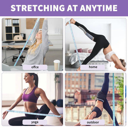 Resistance Band Yoga Auxiliary Stretching Belt Adult Latin Training Elastic Bands Beginner Pilates Dance Loop Fitness Tension