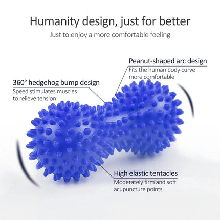 Peanut Massage Ball, Deep Tissue Massage Ball for Back, Neck, Shoulder, Spine, Legs, Hips, Trigger Point Muscle Massage Relaxer