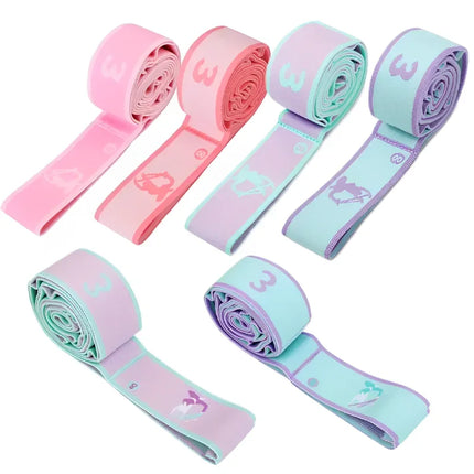 Resistance Band Yoga Auxiliary Stretching Belt Adult Latin Training Elastic Bands Beginner Pilates Dance Loop Fitness Tension