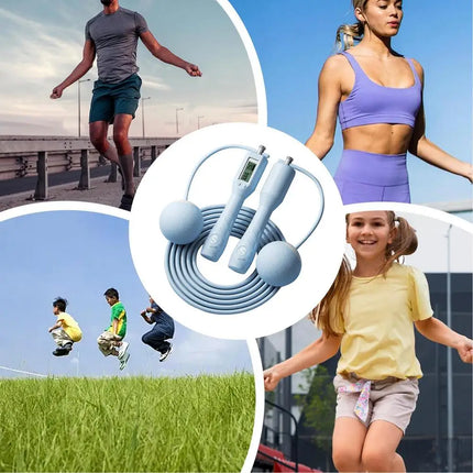 Jump Rope for Men Steel Wire Jumping Rope for Workout Skipping Rope with Counter Ergonomic Digital Jump Rope Exercise Jump Rope