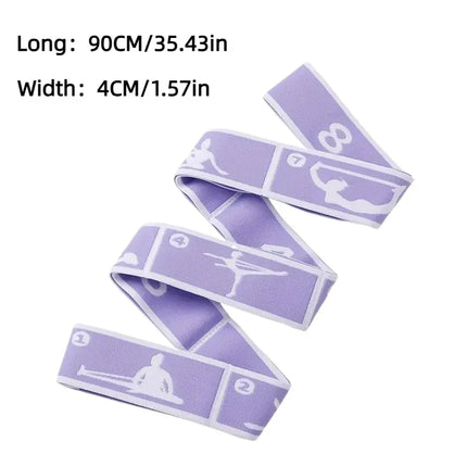 Resistance Band Yoga Auxiliary Stretching Belt Adult Latin Training Elastic Bands Beginner Pilates Dance Loop Fitness Tension