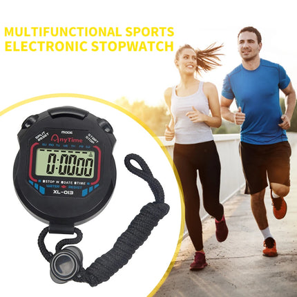 Handheld Digital Sports Counter Chronograph Timer Waterproof Alarm Stopwatch for Football Basketball Running Swimming Fitness