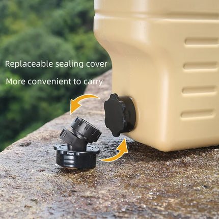 Large 12L Portable Water Tank with Faucet Leakproof Outdoor Camping Drinking Water Storage Ideal for Travel Picnic Hiking
