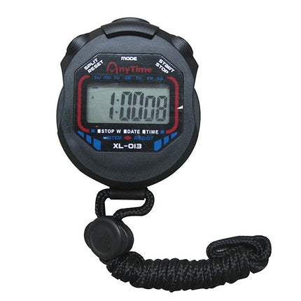 Handheld Digital Sports Counter Chronograph Timer Waterproof Alarm Stopwatch for Football Basketball Running Swimming Fitness