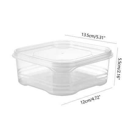 Transparent Plastic Preservation Box With Lid Refrigerator Crisper Food Containers Microwave Oven Safe Seal Food Storage Box