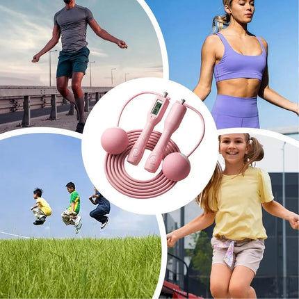 Jump Rope for Men Steel Wire Jumping Rope for Workout Skipping Rope with Counter Ergonomic Digital Jump Rope Exercise Jump Rope