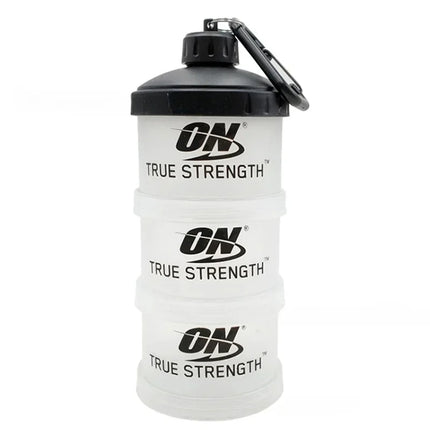 Portable Protein Powder Box Funnel Powder Box Fitness Supplement Bottle Handle Layered Storage Medicine Box Snack Can