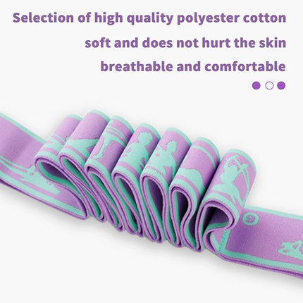 Resistance Band Yoga Auxiliary Stretching Belt Adult Latin Training Elastic Bands Beginner Pilates Dance Loop Fitness Tension