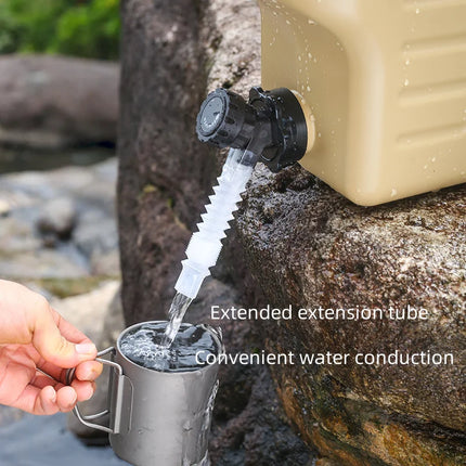 Large 12L Portable Water Tank with Faucet Leakproof Outdoor Camping Drinking Water Storage Ideal for Travel Picnic Hiking