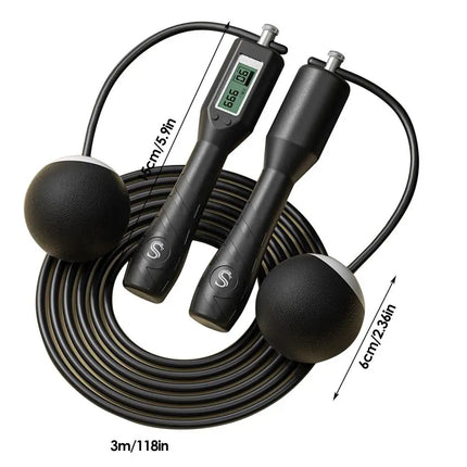 Jump Rope for Men Steel Wire Jumping Rope for Workout Skipping Rope with Counter Ergonomic Digital Jump Rope Exercise Jump Rope