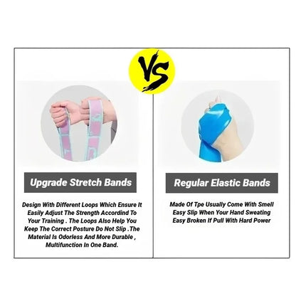 Resistance Band Yoga Auxiliary Stretching Belt Adult Latin Training Elastic Bands Beginner Pilates Dance Loop Fitness Tension