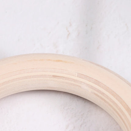 【M】2Pcs/Pairs Wooden Ring Portable Crossfit Gymnastics Rings Gym Shoulder Strength Home Fitness Training Physical Exercise Ring