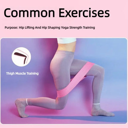 3Pcs Fabric Resistance Hip Booty Bands Glute Thigh Elastic Workout Squat Circle Stretch Fitness Strips Loops Yoga Gym Equipment