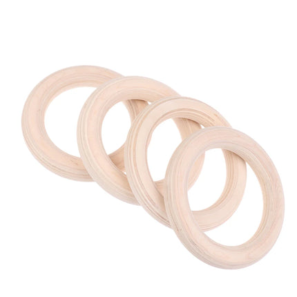 【M】2Pcs/Pairs Wooden Ring Portable Crossfit Gymnastics Rings Gym Shoulder Strength Home Fitness Training Physical Exercise Ring