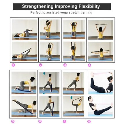 Resistance Band Yoga Auxiliary Stretching Belt Adult Latin Training Elastic Bands Beginner Pilates Dance Loop Fitness Tension