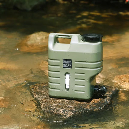 Large 12L Portable Water Tank with Faucet Leakproof Outdoor Camping Drinking Water Storage Ideal for Travel Picnic Hiking