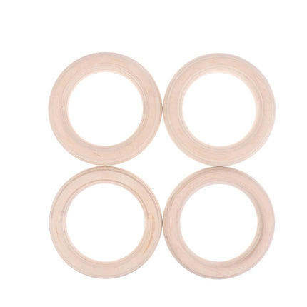 【M】2Pcs/Pairs Wooden Ring Portable Crossfit Gymnastics Rings Gym Shoulder Strength Home Fitness Training Physical Exercise Ring