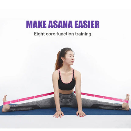 Resistance Band Yoga Auxiliary Stretching Belt Adult Latin Training Elastic Bands Beginner Pilates Dance Loop Fitness Tension