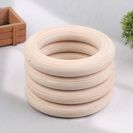 【M】2Pcs/Pairs Wooden Ring Portable Crossfit Gymnastics Rings Gym Shoulder Strength Home Fitness Training Physical Exercise Ring