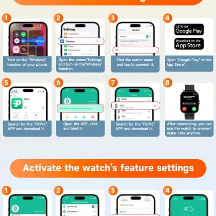 2025 Smart Watch 1.44'' Inch Color Screen Bluetooth Call Heart Rate/Blood Oxygen/Pressure Monitoring Smartwatch For Women Men