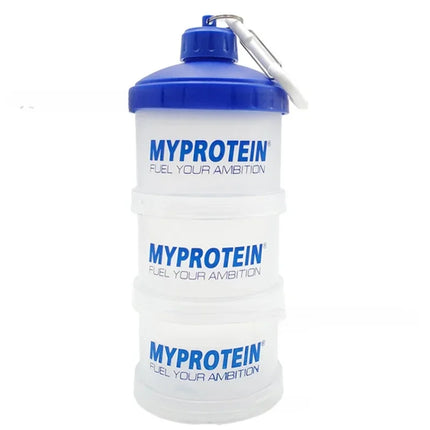 Portable Protein Powder Box Funnel Powder Box Fitness Supplement Bottle Handle Layered Storage Medicine Box Snack Can