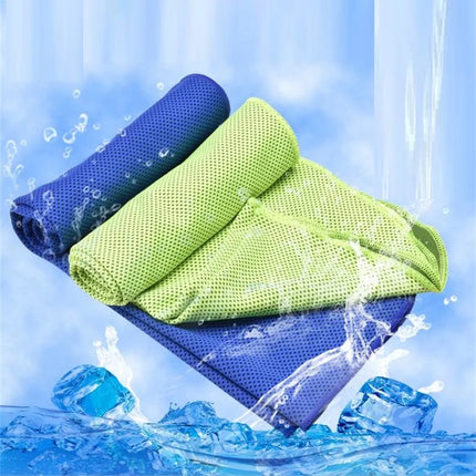 Sport Towel with Mini Silicon Gel Set Portable Cold Towel Fitness Sport GYM Running Outdoor Quick Dry Cool Towel 1-100 pcs