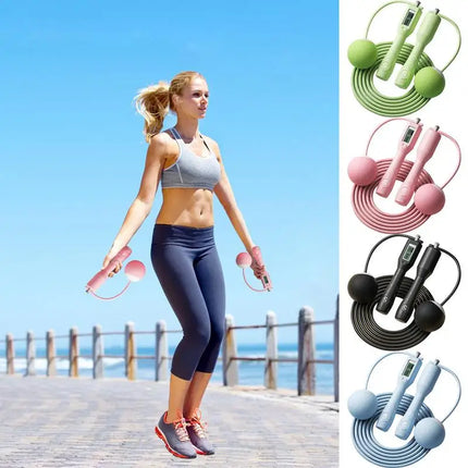 Jump Rope for Men Steel Wire Jumping Rope for Workout Skipping Rope with Counter Ergonomic Digital Jump Rope Exercise Jump Rope