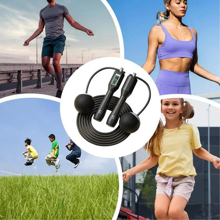 Jump Rope for Men Steel Wire Jumping Rope for Workout Skipping Rope with Counter Ergonomic Digital Jump Rope Exercise Jump Rope