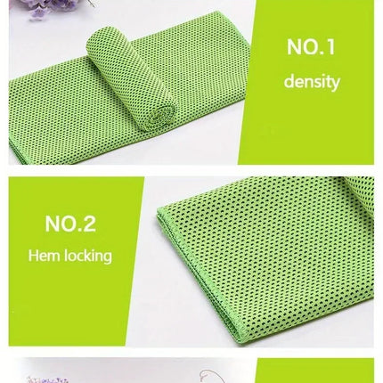 Sport Towel with Mini Silicon Gel Set Portable Cold Towel Fitness Sport GYM Running Outdoor Quick Dry Cool Towel 1-100 pcs