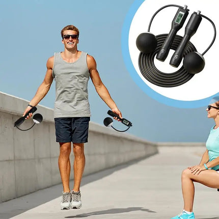Jump Rope for Men Steel Wire Jumping Rope for Workout Skipping Rope with Counter Ergonomic Digital Jump Rope Exercise Jump Rope