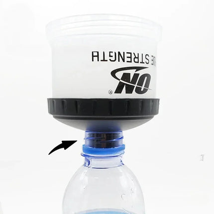 Portable Protein Powder Box Funnel Powder Box Fitness Supplement Bottle Handle Layered Storage Medicine Box Snack Can