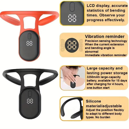 Smart Posture Corrector Miicro Vibration Posture Training Reminder Sensor Back Posture Neck Hump Corrector for Adult Kids