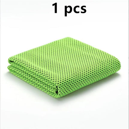 Sport Towel with Mini Silicon Gel Set Portable Cold Towel Fitness Sport GYM Running Outdoor Quick Dry Cool Towel 1-100 pcs