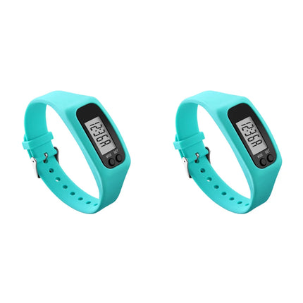 LED Pedometer Bracelet Wrist Calorie Counter 12/24H Time Display Step Counter Watch Walking Running Pedometer for Adults Kids