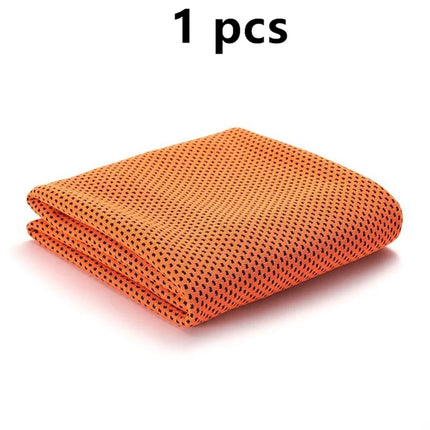 Sport Towel with Mini Silicon Gel Set Portable Cold Towel Fitness Sport GYM Running Outdoor Quick Dry Cool Towel 1-100 pcs