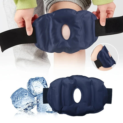 Reusable Nylon Gel Knee Pack for Hot/Cold Therapy, Easing Discomfort and Aiding Foot Relaxation