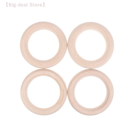 【M】2Pcs/Pairs Wooden Ring Portable Crossfit Gymnastics Rings Gym Shoulder Strength Home Fitness Training Physical Exercise Ring