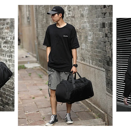 Likros Sports Gym Bag Travel Duffel Bag with Shoes Compartment for Men Women 40L Lightweight Foldable Duffel Bag Workout Bag