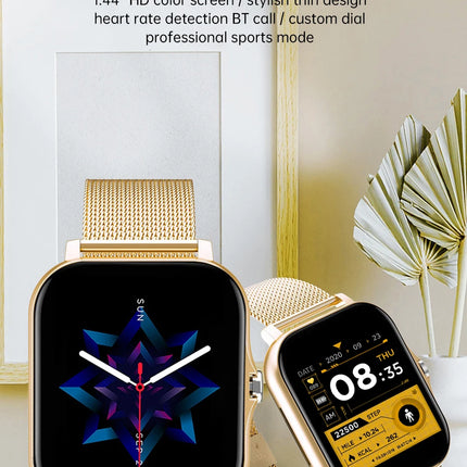 2025 Smart Watch 1.44'' Inch Color Screen Bluetooth Call Heart Rate/Blood Oxygen/Pressure Monitoring Smartwatch For Women Men