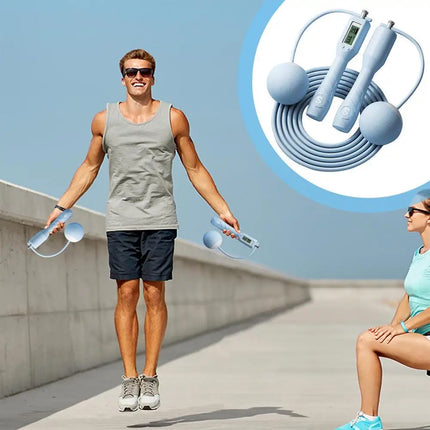 Jump Rope for Men Steel Wire Jumping Rope for Workout Skipping Rope with Counter Ergonomic Digital Jump Rope Exercise Jump Rope