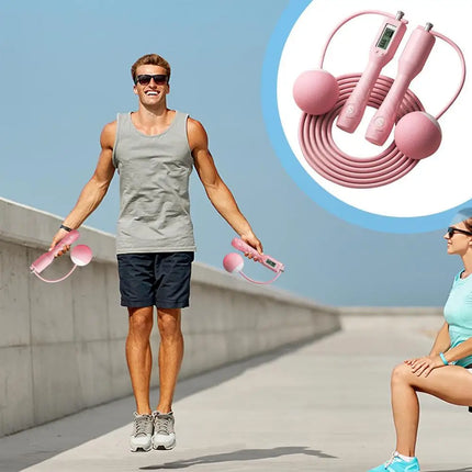 Jump Rope for Men Steel Wire Jumping Rope for Workout Skipping Rope with Counter Ergonomic Digital Jump Rope Exercise Jump Rope