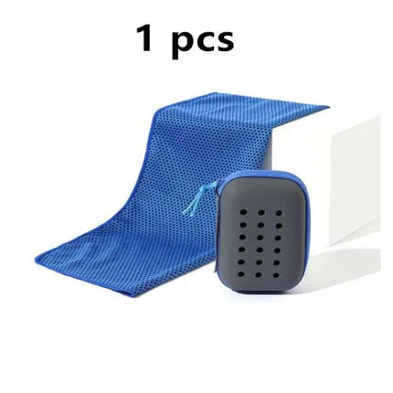Sport Towel with Mini Silicon Gel Set Portable Cold Towel Fitness Sport GYM Running Outdoor Quick Dry Cool Towel 1-100 pcs