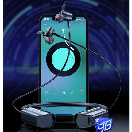P82F Immersive Sound Experienced With Neckband Wireless Earbuds IPX6 Sweatproof, Quick Charging for Gaming and Streaming