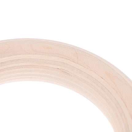 【M】2Pcs/Pairs Wooden Ring Portable Crossfit Gymnastics Rings Gym Shoulder Strength Home Fitness Training Physical Exercise Ring