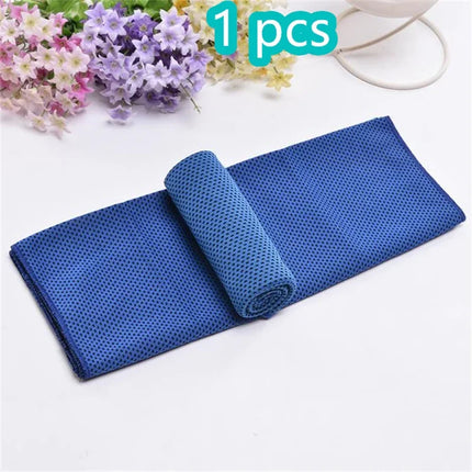 Sport Towel with Mini Silicon Gel Set Portable Cold Towel Fitness Sport GYM Running Outdoor Quick Dry Cool Towel 1-100 pcs
