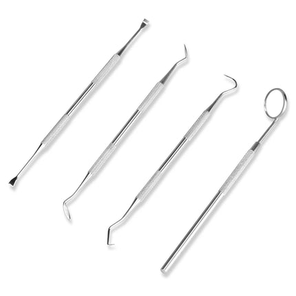 4Pcs Set Tartar Scraper Scaler Plaque Remover Teeth Cleaning Tool Dentist Dental Hygiene Kit Dental Calculus Remover Oral Care