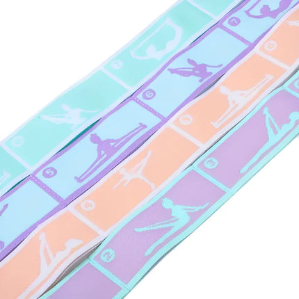 Resistance Band Yoga Auxiliary Stretching Belt Adult Latin Training Elastic Bands Beginner Pilates Dance Loop Fitness Tension